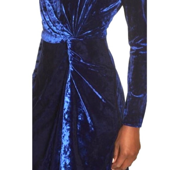 Maggy London Crushed Velvet Soft Drape Dress - Picture 5 of 8